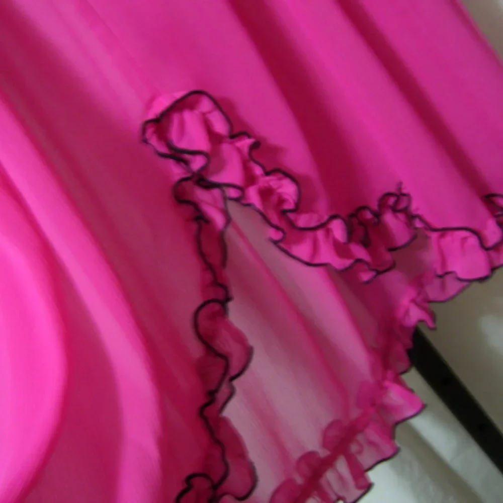 Ambrielle Sexy Hot Pink Black Short Baby Doll Night Gown Size M  NWOT
